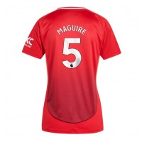 Camisa de time de futebol Manchester United Harry Maguire #5 Replicas 1º Equipamento Feminina 2024-25 Manga Curta